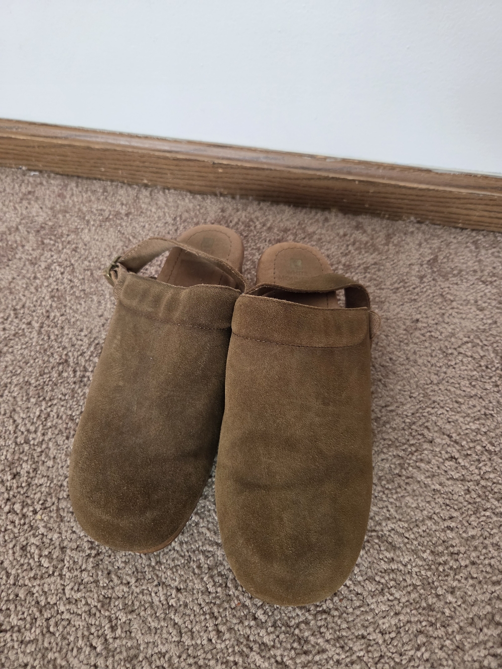 White Mountain Brown Suede Slip-On Mules Clogs Size 11